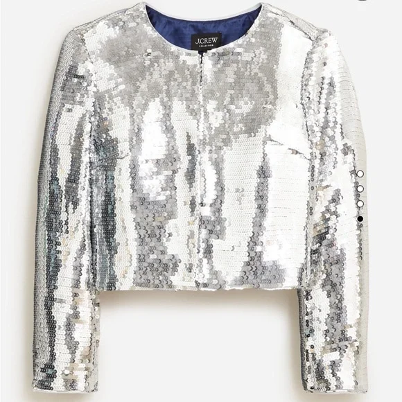 Crew Jackets Coats J Crew Collection Sequin Louisa Lady